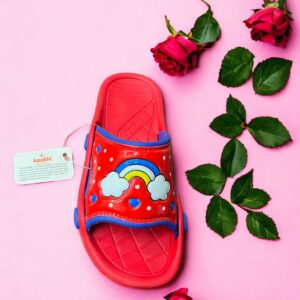 Kids Comfort, Anti-Skid Clogs Sandal upanah.com buy online best footwears trending crocks sleepers rainbow design fashion red