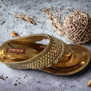 Family-footwear-upanah.com-buy-online-heel-party-sandals-fashionable-sparkle-shiny-comfort-shoes-ladies-footwears-fancy-heel-flat-sober-simple-metal-designer