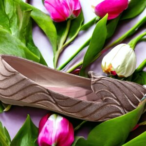 Buy-online-Ladies-loafers-shoes-comfort-formals-Bellies-upanah.com-achievers-bellies-shoes-brown-stripped-flat-party