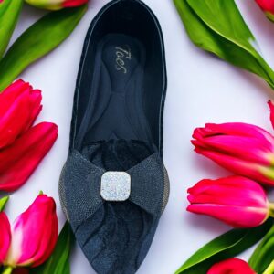 Buy-online-Ladies-loafers-shoes-comfort-formals-Bellies-upanah.com-achievers-bellies-shoes-black-flat-party